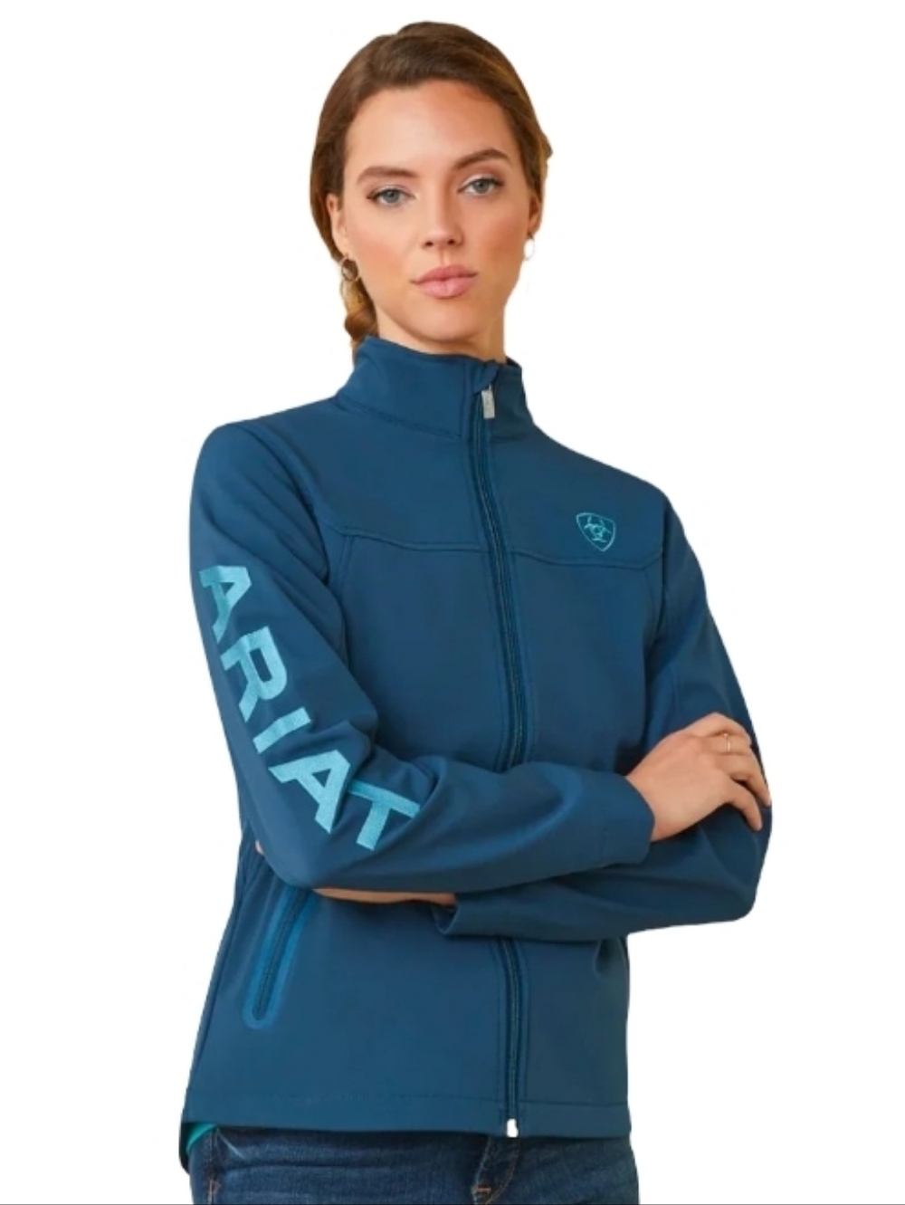 Ariat New Team Softshell Jacket In Deep Petroleum